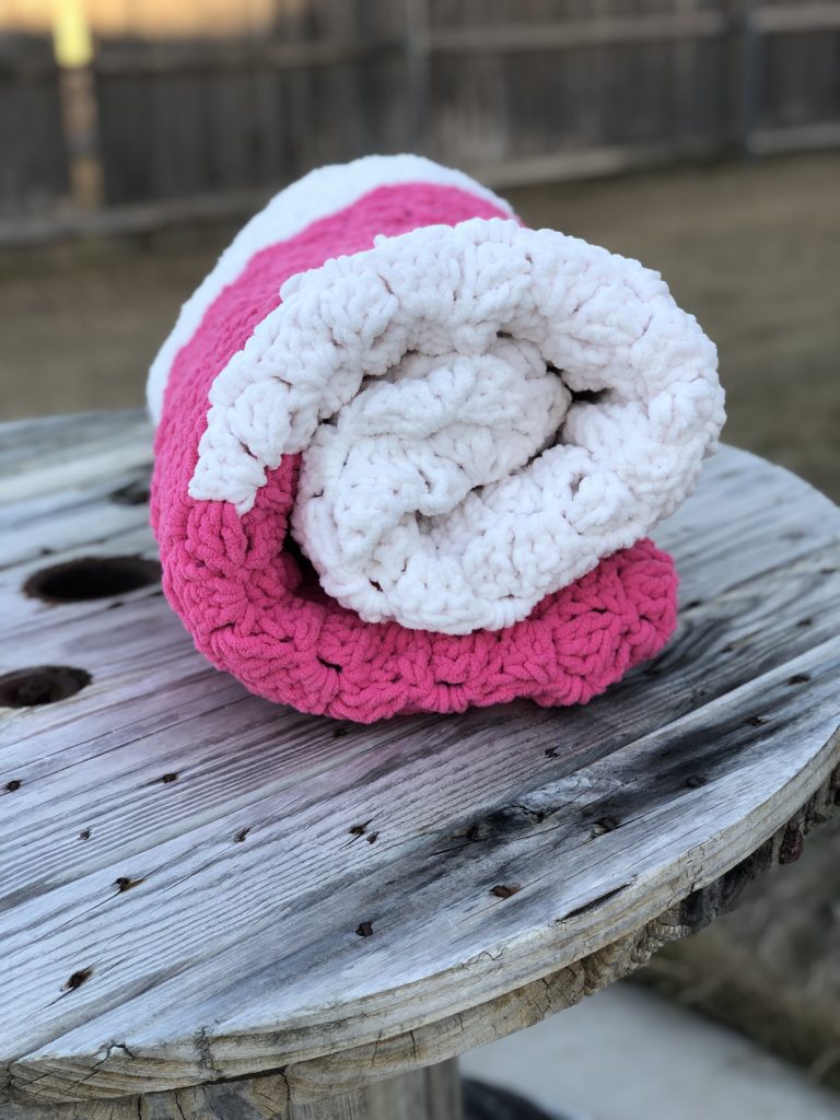 Pattern crochet blanket Cancer Ribbons